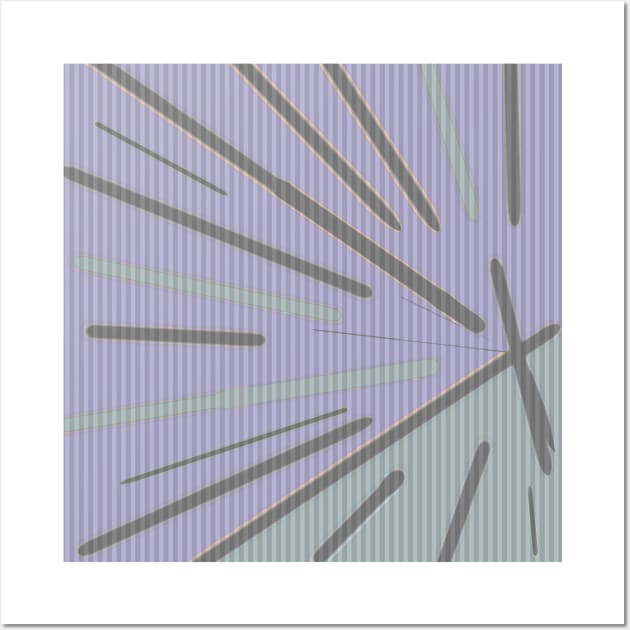 Rays - Modern Art Design | Lines | Soft Lavender Wall Art by Gizi Zuckermann Art